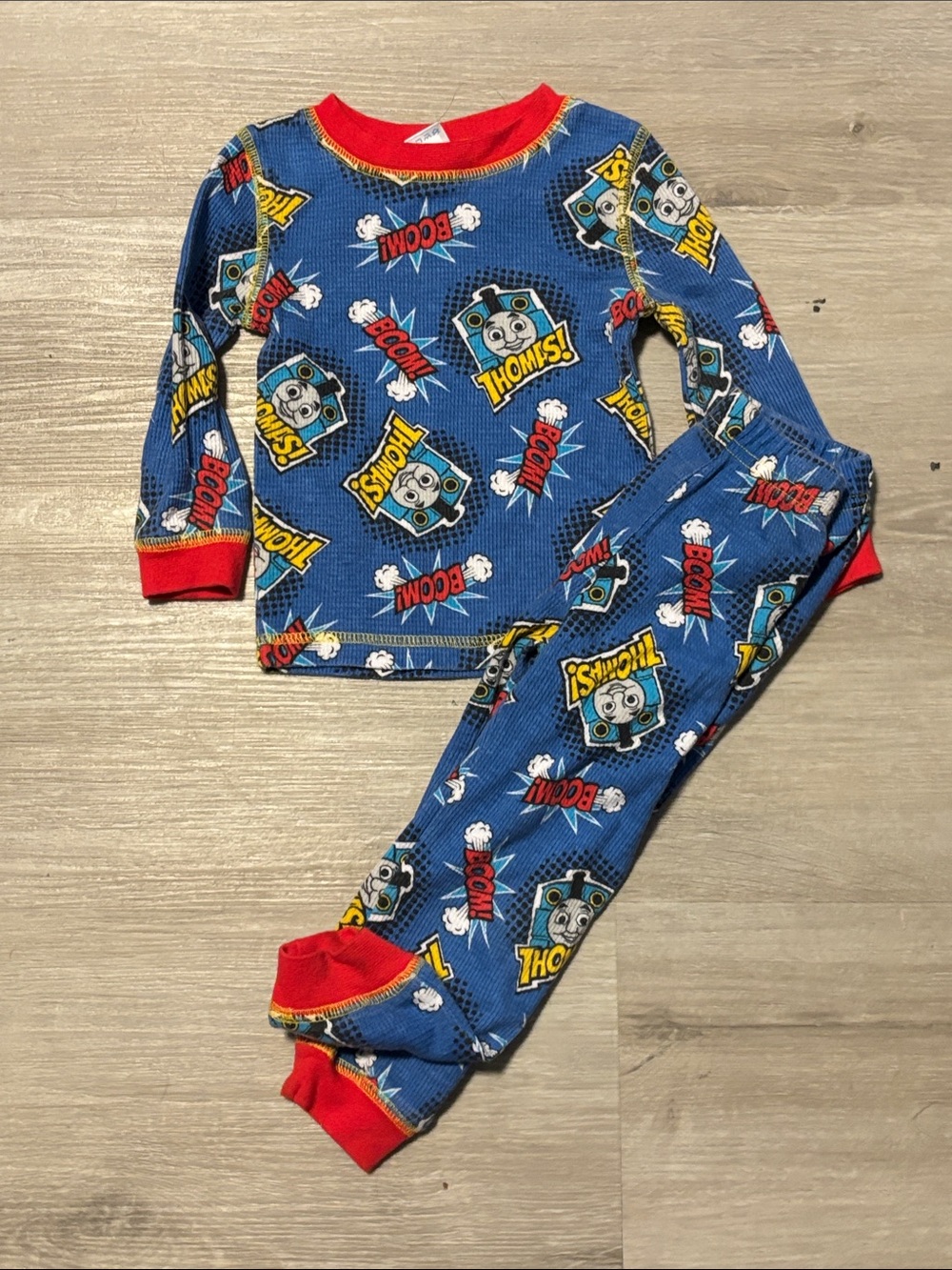 Thomas & Friends 2015 Blue and Red Train Print Pajama Set